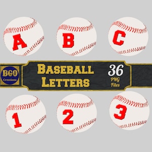 Baseball Letters, Baseball PNG Letters, Baseball Alphabet Monograms, Sublimation Letters, 6x6, 300 DPI, Commercial use, Instant Download