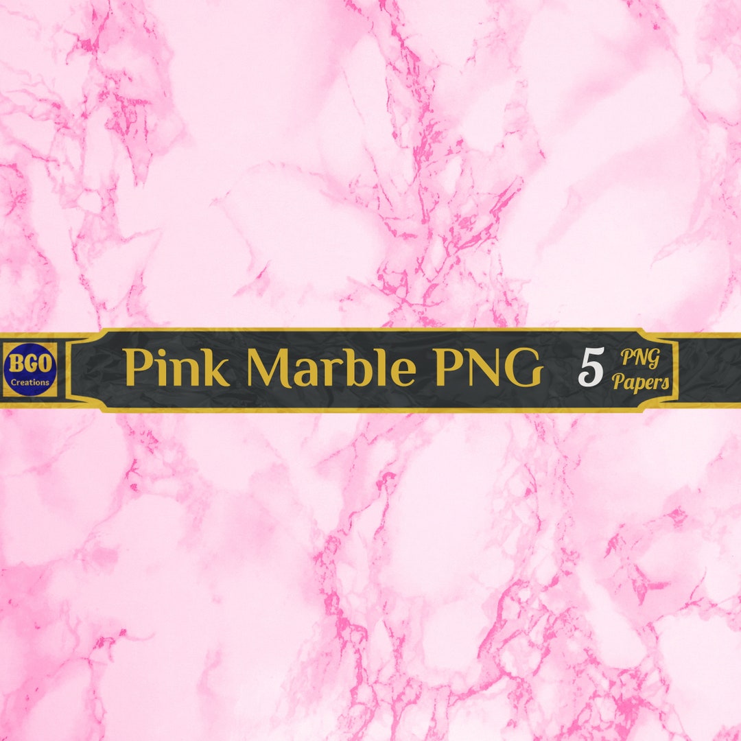 Hot Pink Marble PNG Digital Paper Pack, 5 Photography Background