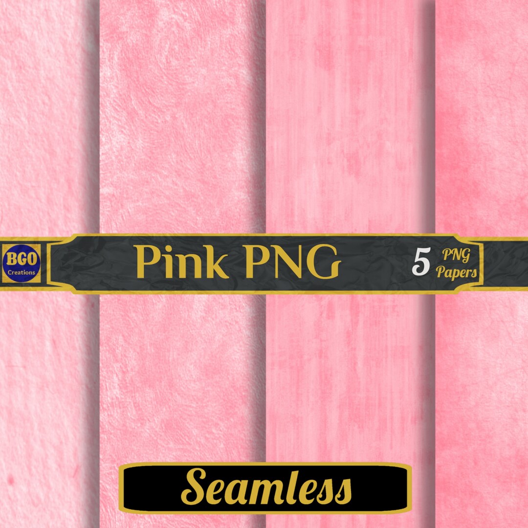 Seamless Distressed Pink Textures PNG Digital Paper Pack, 5 PNG ...