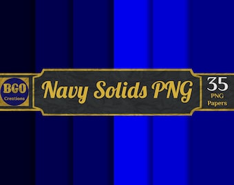 35 Navy Solids PNG Digital Paper Pack, PNG Sublimation Background Plain Seamless Solid Papers, Dark Blue Backgrounds, Commercial Use