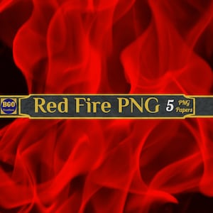 Red Fire Digital Paper Pack, 5 Photography Smoke Background Texture Papers, Smokey Flames PNG Sublimation Backgrounds, Commercial Use
