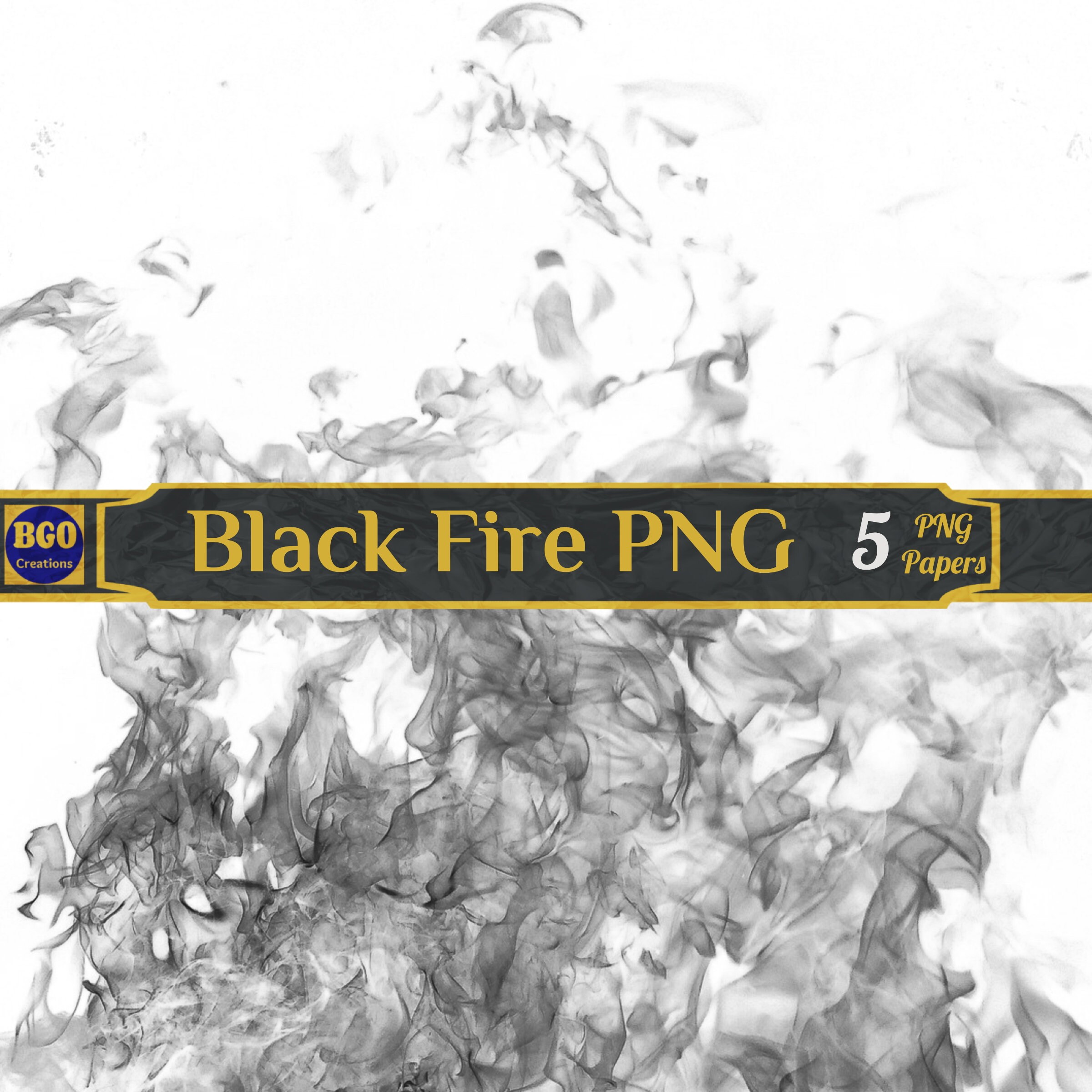 Black Fire Digital Paper, 5 PNG Photography Smoke Background Texture PNG Papers, Black & White Fire PNG Sublimation Backgrounds