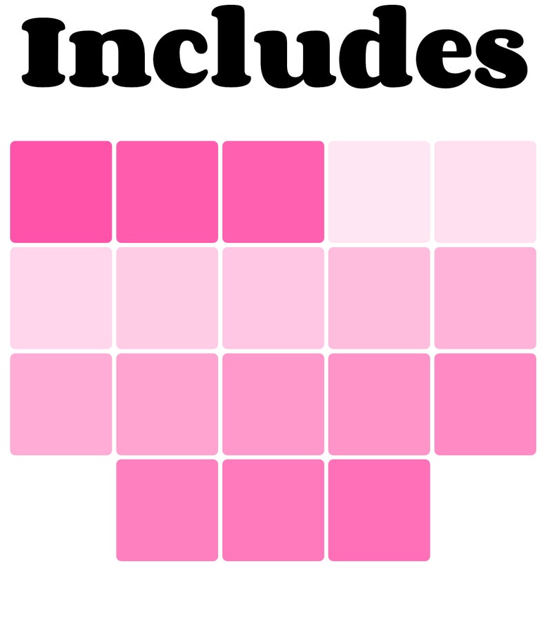 36 Pink Solids PNG Digital Paper Pack, PNG Sublimation Background Plain ...