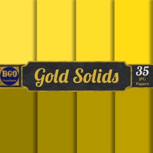 Gold Digital Paper Pack, 35 Shades of Gold Plain Solid Colors, druckbare Sublimationshintergrundmuster, kommerzielle Nutzung, Scrapbooking
