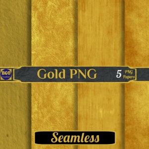 Nahtlose Distressed Gold Texturen PNG Digital Paper Pack, 5 PNG Sublimationshintergrund PNG Papiere, Goldene Hintergründe, kommerzielle Nutzung
