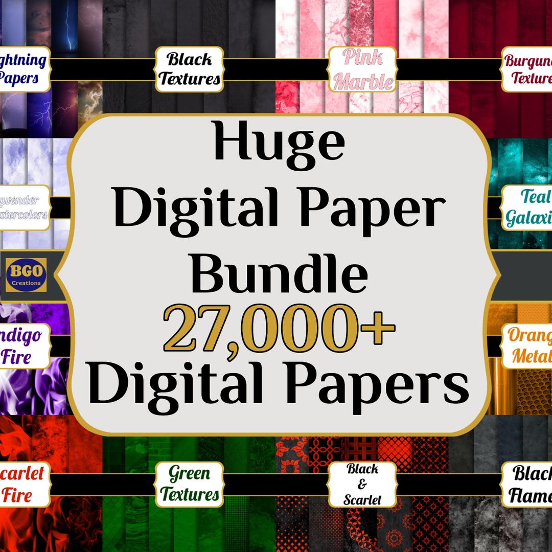 HUGE Digital Paper Bundle, Over 27,000 Digital Papers, Lifetime Access ...