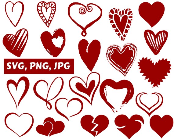 Download Hearts Svg Heart Images Hearts Clipart Heart Svg Heart Etsy