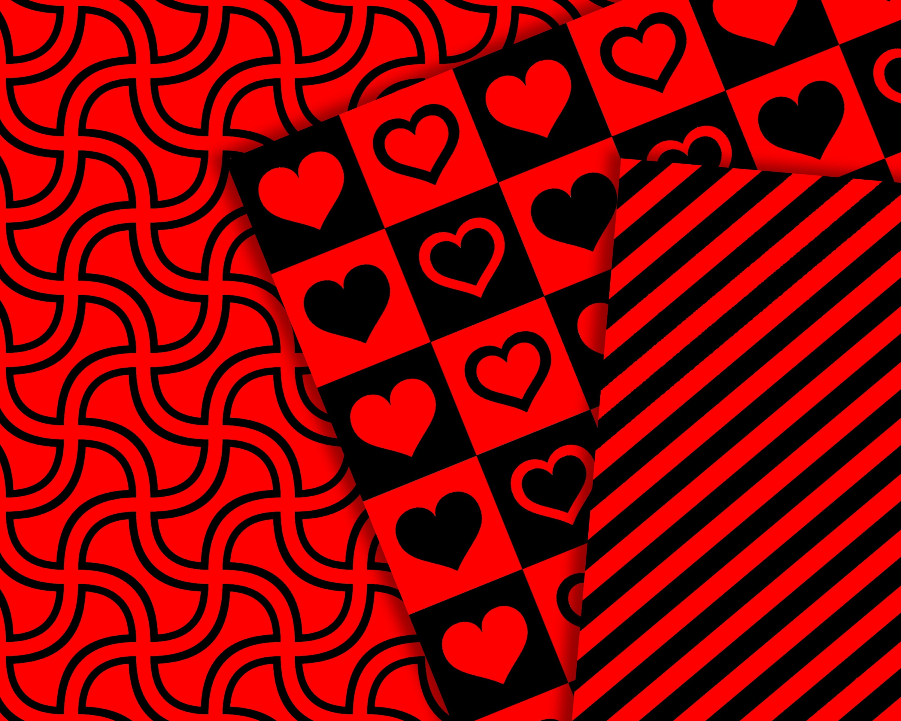 Red and Black Digital Paper Pack, 34 Seamless Printable Sublimation ...