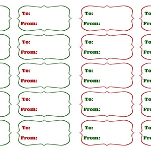 Christmas Gift Labels PDF Printable Gift labels Christmas | Etsy