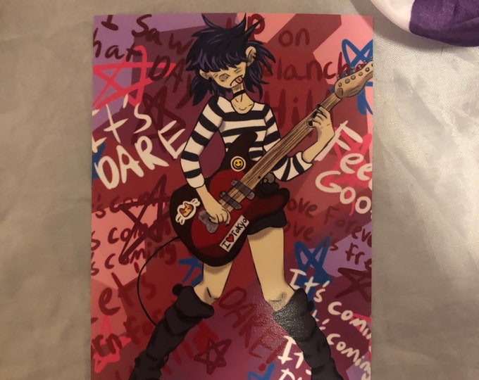 Noodle Gorillaz Sketch Art Print Poster - Etsy