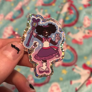 Sparkle Cadet Craig Of the Creek Inspired Glitter Stickers! Magical Girl Sticker