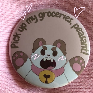 Adorable Bee and Puppycat Large Pinback a button