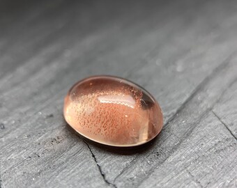 Oregon Sunstone Brun orange avec effet Schiller - Cabochon forme ovale - 10x8MM - Mine de Ponderosa, Oregon, USA - OSP8