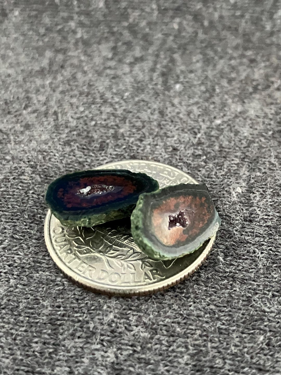 Mini Geodes Pair of Tabasco Mini-geodes – Baby Geodes, Rough Sawn – ~15 Mm – Approx ...