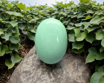 Natural pastel green variscite – Oval cabochon – 18 mm – Australia or USA – Handmade – Ref. VAR2A