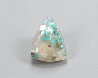 Natural Copper Chalcedony Cabochon – Triangle Shape 28 mm – New Material 2022 – Indonesia – Ref. CCC8