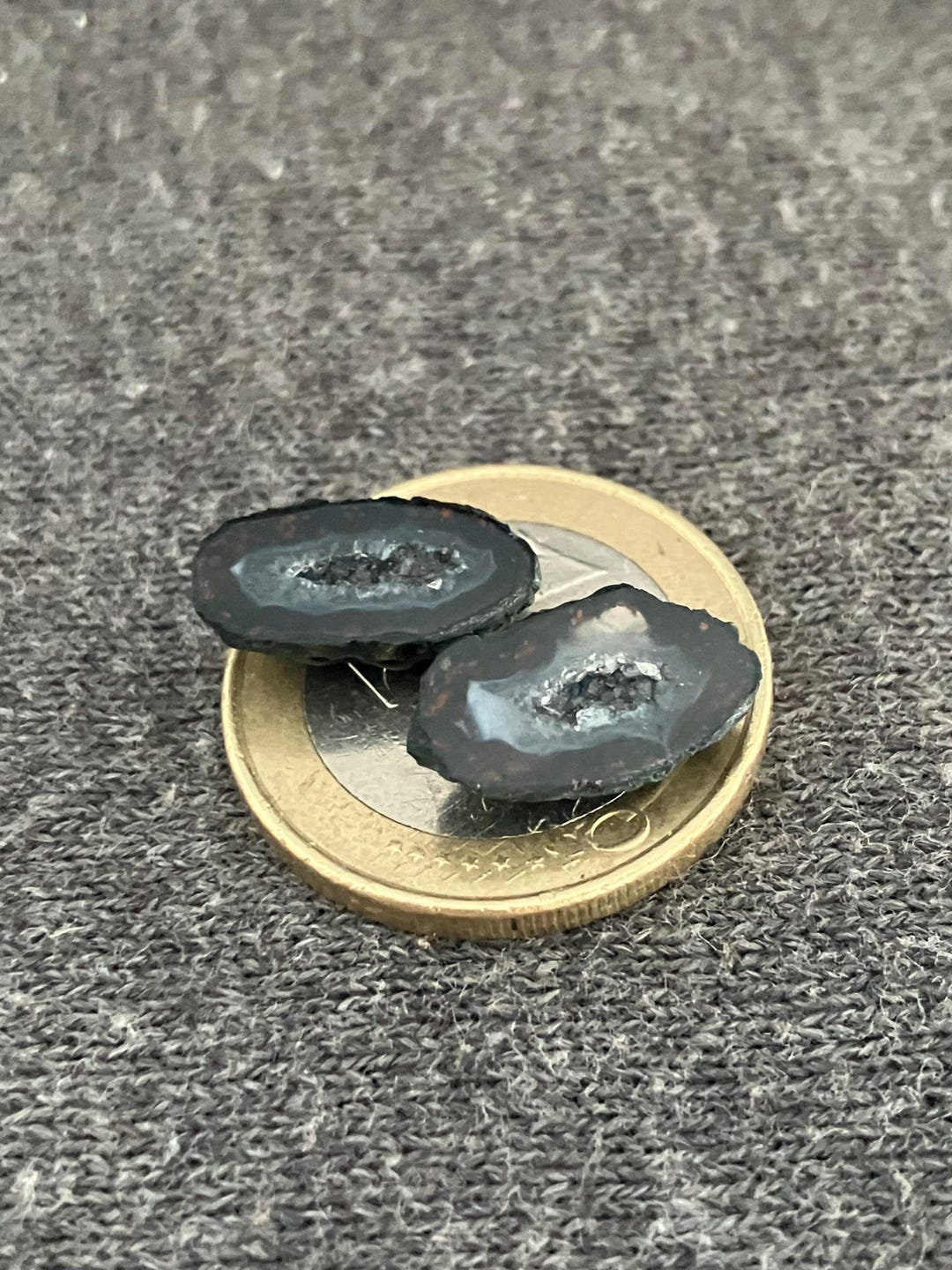 Mini Geodes Pair of Tabasco Mini-geodes – Baby Geodes, Rough Sawn – ~14 Mm – Approx ...