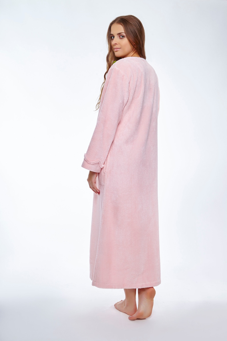 HOC Womens Embroidered 100 Cotton Chenille Robe Chenille Etsy Australia