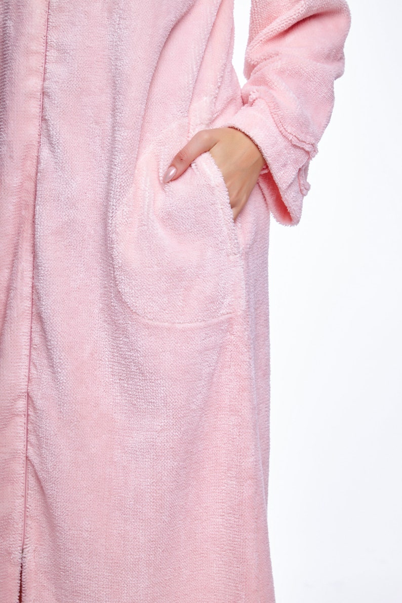 HOC Womens Embroidered 100 Cotton Chenille Robe Chenille Etsy