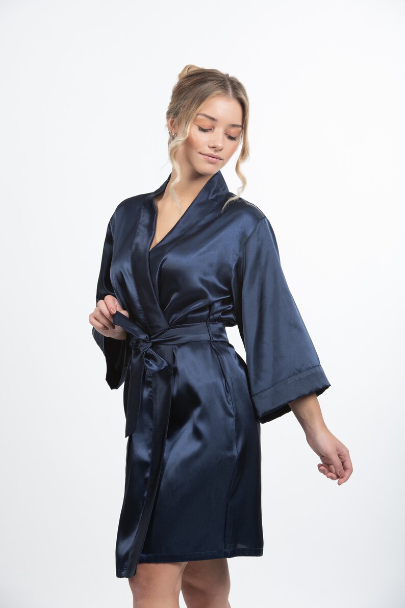 mid length satin robe