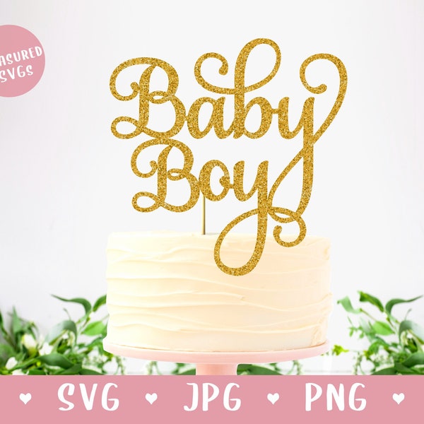 SVG Baby Boy Cake Topper - It's a Boy SVG - Baby Boy SVG - Baby Shower - Gender Reveal Cake Topper - Digital Download Cricut Silhouette