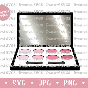 Makeup Palette SVG Eyeshadow svg Make up Palette SVG Beauty Svg Eyeshadow applicator svg makeup theme Digital Download Cricut Silhouette