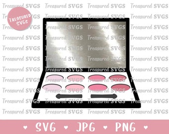 Makeup Palette SVG Eyeshadow svg Make up Palette SVG Beauty Svg Eyeshadow applicator svg makeup theme Digital Download Cricut Silhouette