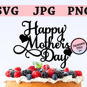 Download Happy Mother S Day Happy Father S Day Cake Topper Etsy SVG, PNG, EPS, DXF File