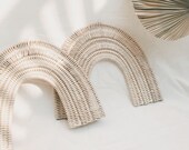 Rainbow Rattan Decoration, Rainbow Shelf Decoration, Rattan Wicker Decoration, Nursery Decoration, Rainbow Decoration, Bohemian Gift