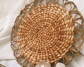 Boho Natural Placemats, Vintage Natural Placemats, Braided Tablemats, Rattan Placemats, Wicker Placemats, Boho Tabledecor, Wicker Table Pads