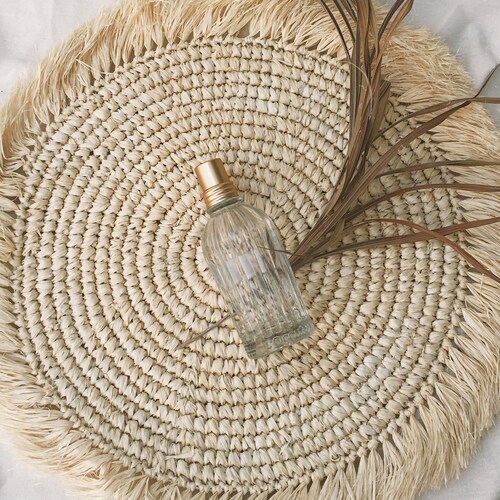 Natural Placemats Boho Placemats Fringe Placemats Raffia Etsy