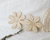 Set of 2 Flower Rattan Decoration,Flowers Shelf Decoration,Rattan Wicker Decoration,Natural Wall Decoration,Flower Decoration,Bohemian Gift