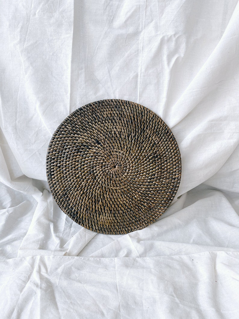 Dark Brown Rattan Placemats Rattan Placemats for Round Table Etsy Canada