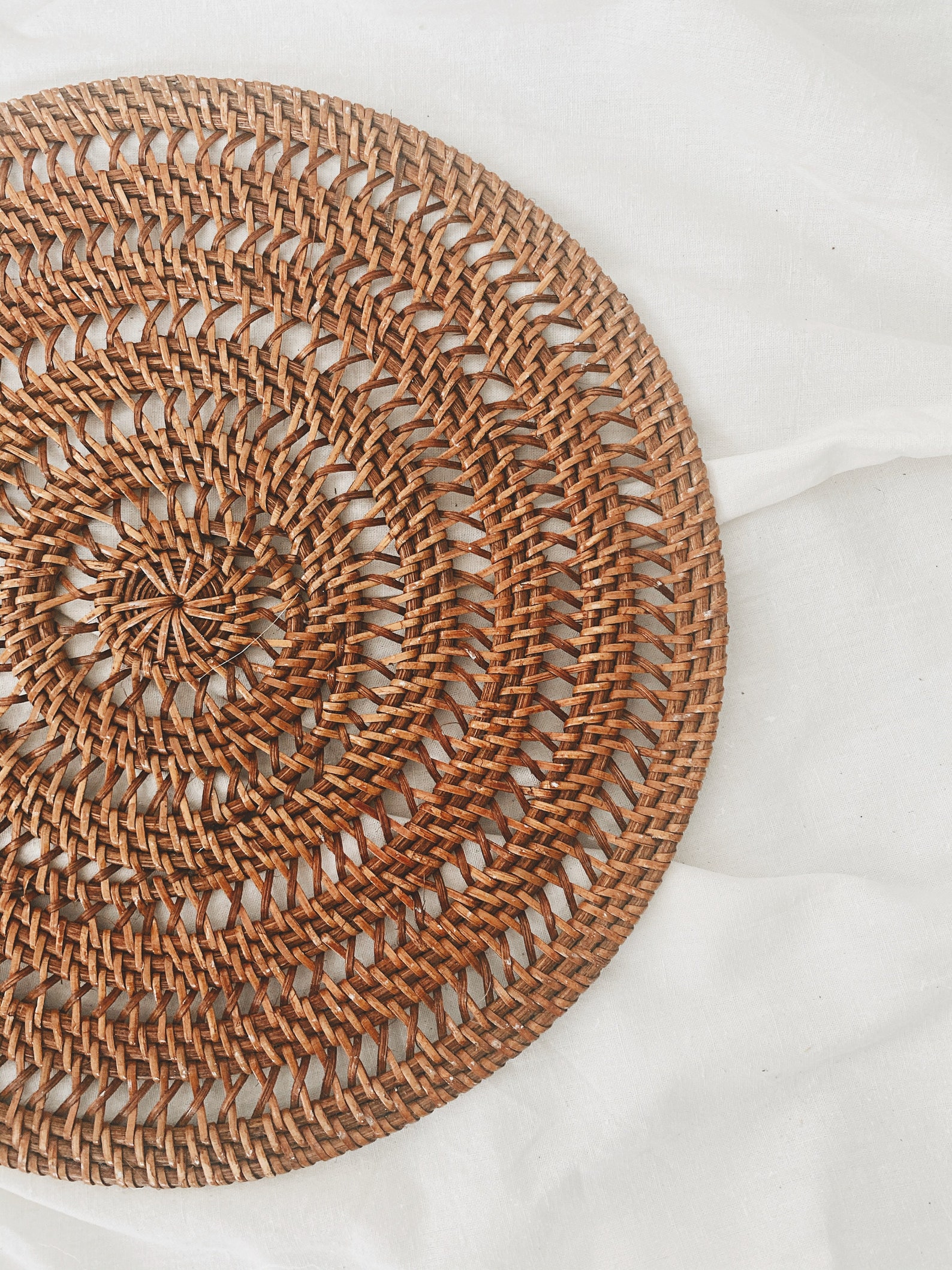 Swirl Rattan Placemats & Wall Decor Rattan Placemats Natural Etsy