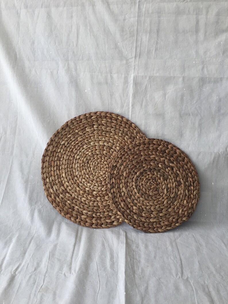 Boho Placemats Natural Placemats Vintage Woven Braided Etsy