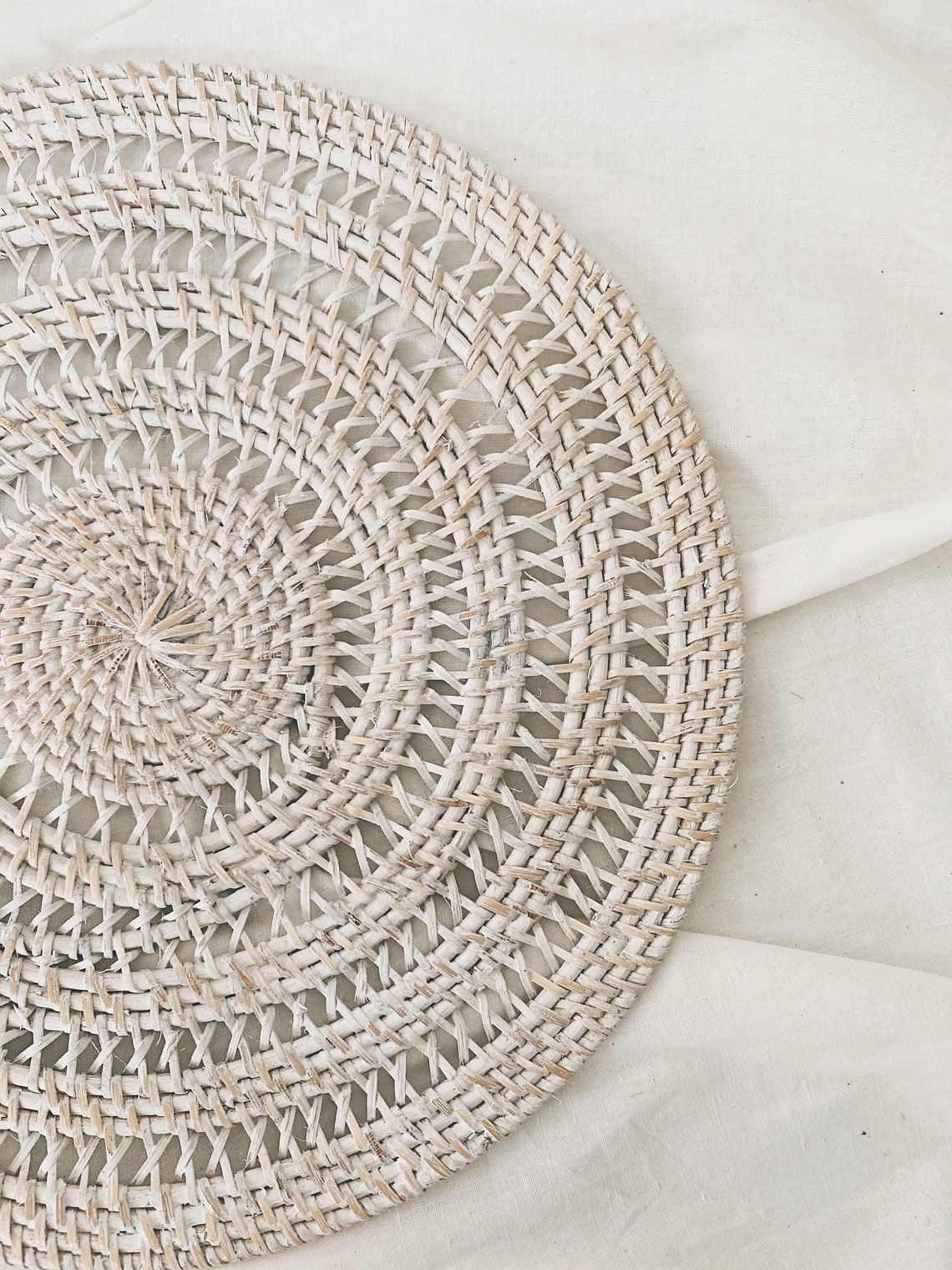 Swirl Rattan Placemats & Wall Decor Rattan Placemats Natural Etsy