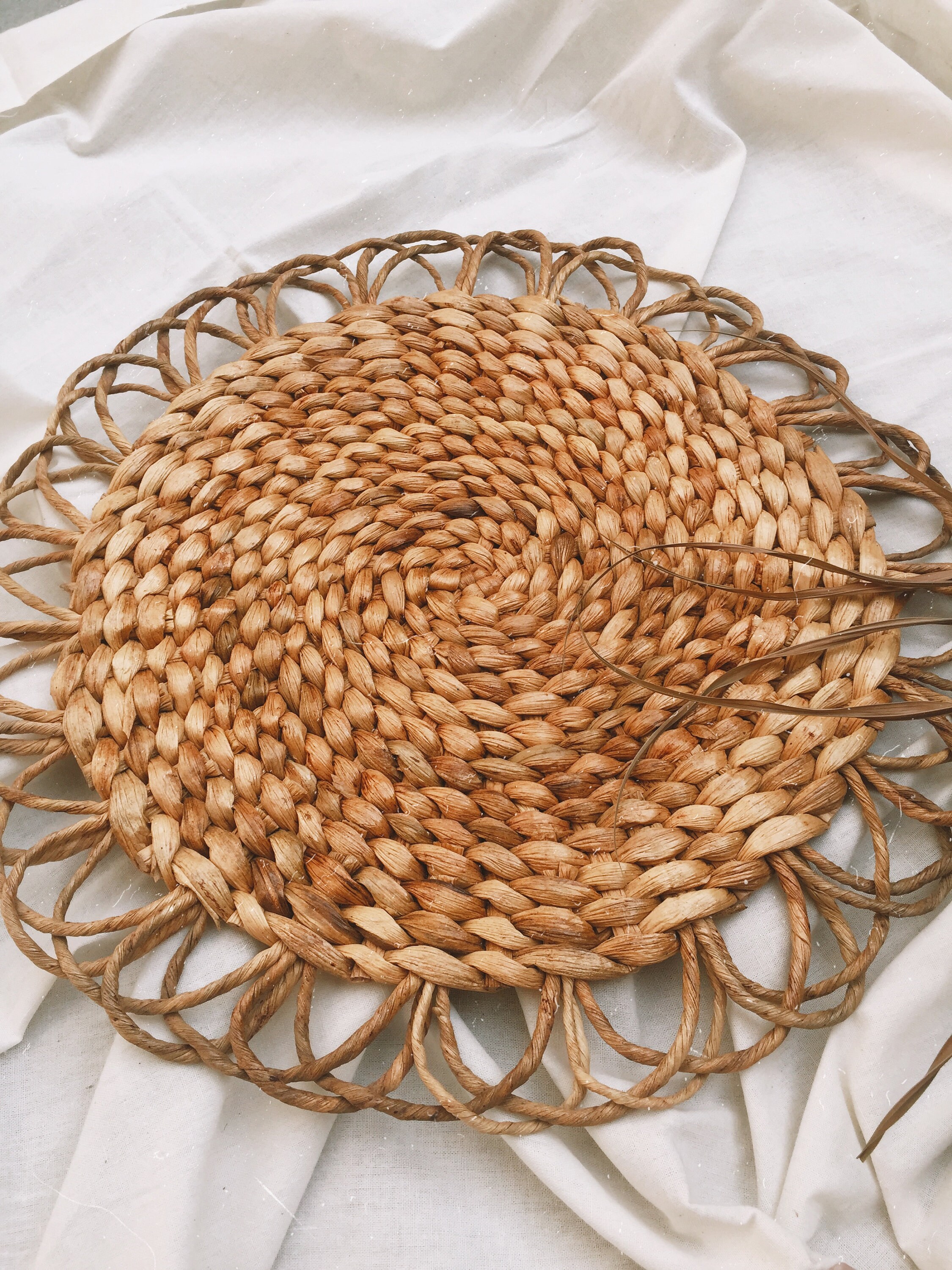 Boho Natural Placemats Vintage Natural Placemats Braided Etsy Canada