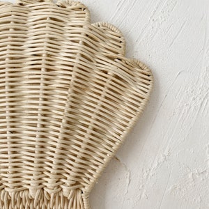 Set of 2 Shell Rattan Decoration, Shelf Decoration, Rattan Nursery ...