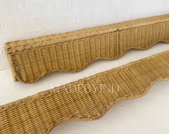 Natural Wave Rattan Window Pelmet, Window Pelmet, Rattan Valance Made from Rattan, Natural Rattan Decoration, Natural Rattan Window Cover