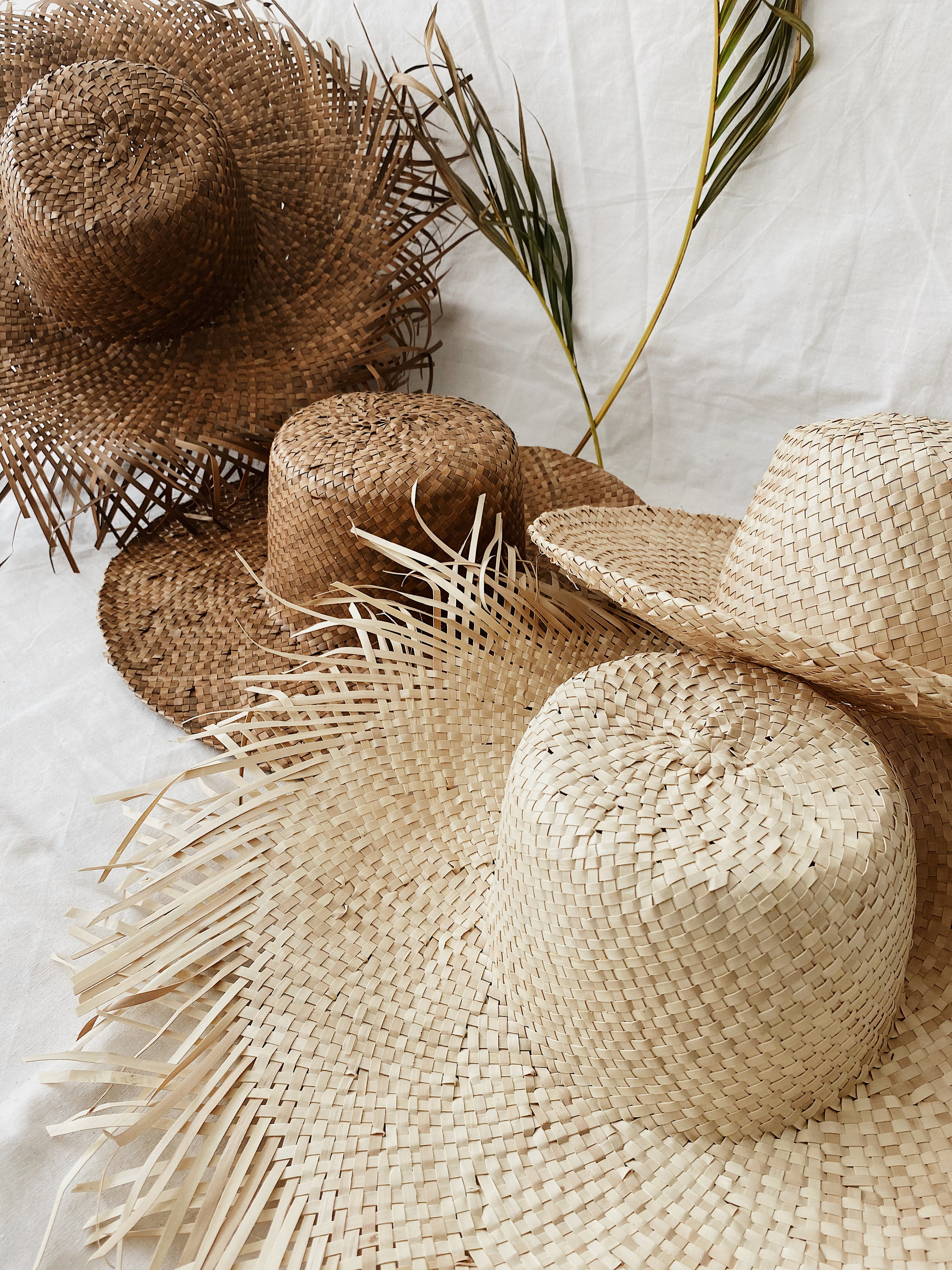 Set of 2 Wicker Hat Bali Straw Wicker Hat Bamboo Wicker Etsy UK