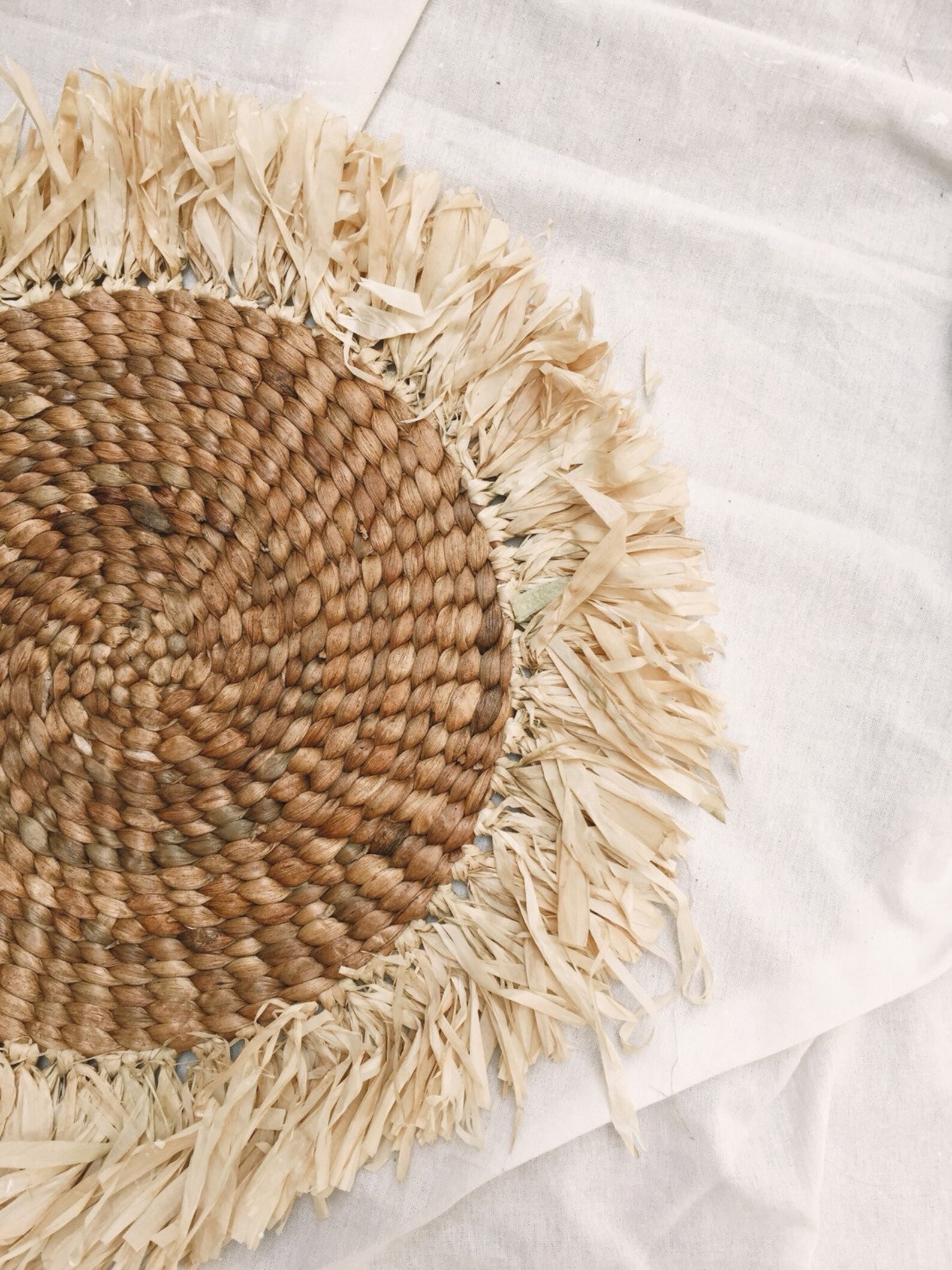 Boho Placemats Natural Placemats Vintage Woven Braided Etsy