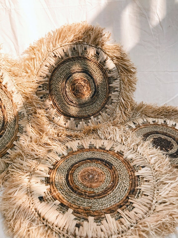 Bohemian Banana Bark Fringe Wall Decor Hanging Wall Natural Decor Fringe Hanging Wall Decor Boho Decoration Natural Round Wall Basket Etsy Canada