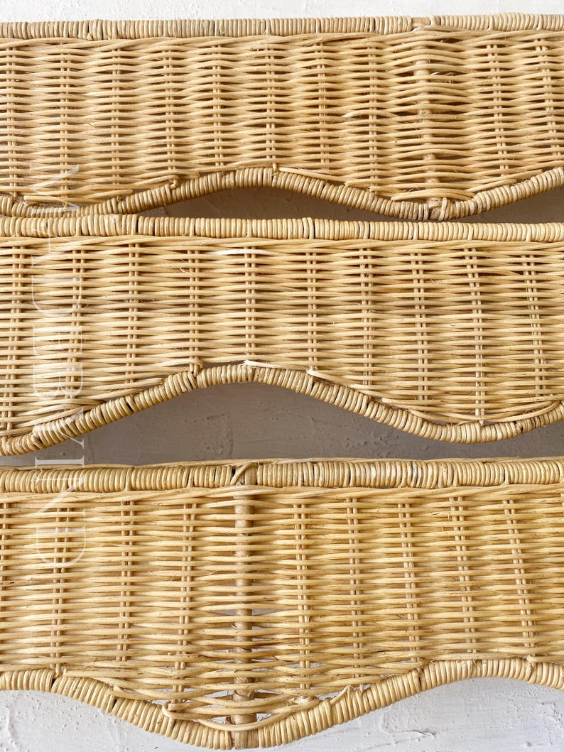 Natural Wave Rattan Window Pelmet, Window Pelmet, Rattan Valance Made ...