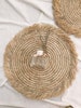 Natural Placemats, Boho Placemats, Fringe Placemats, Raffia Placemats & Table Charger,Placemats for Round Table,Handwoven Seagrass Placemats 