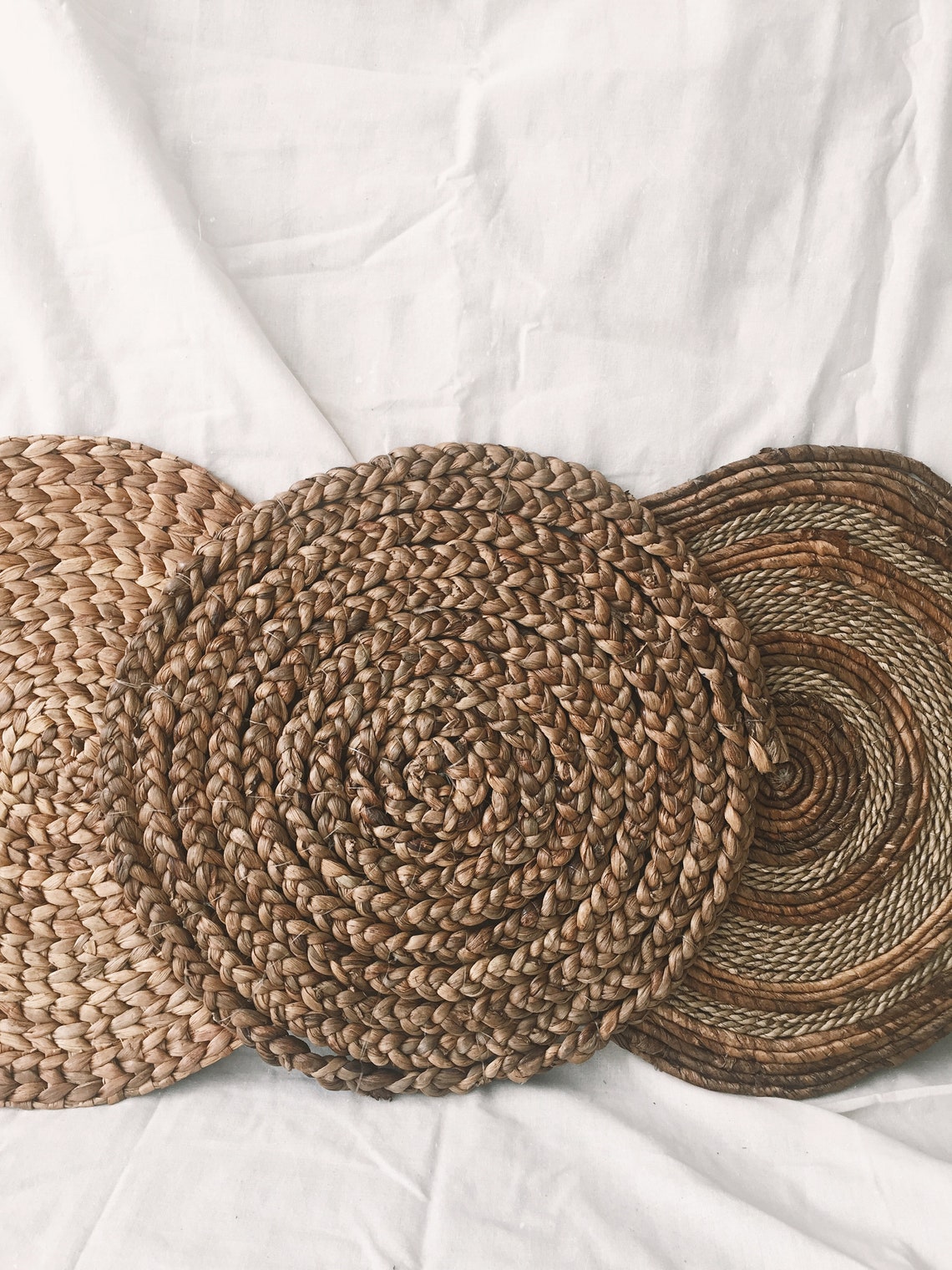 Braided Natural Placemats Bohemian Natural Placemats Table Etsy