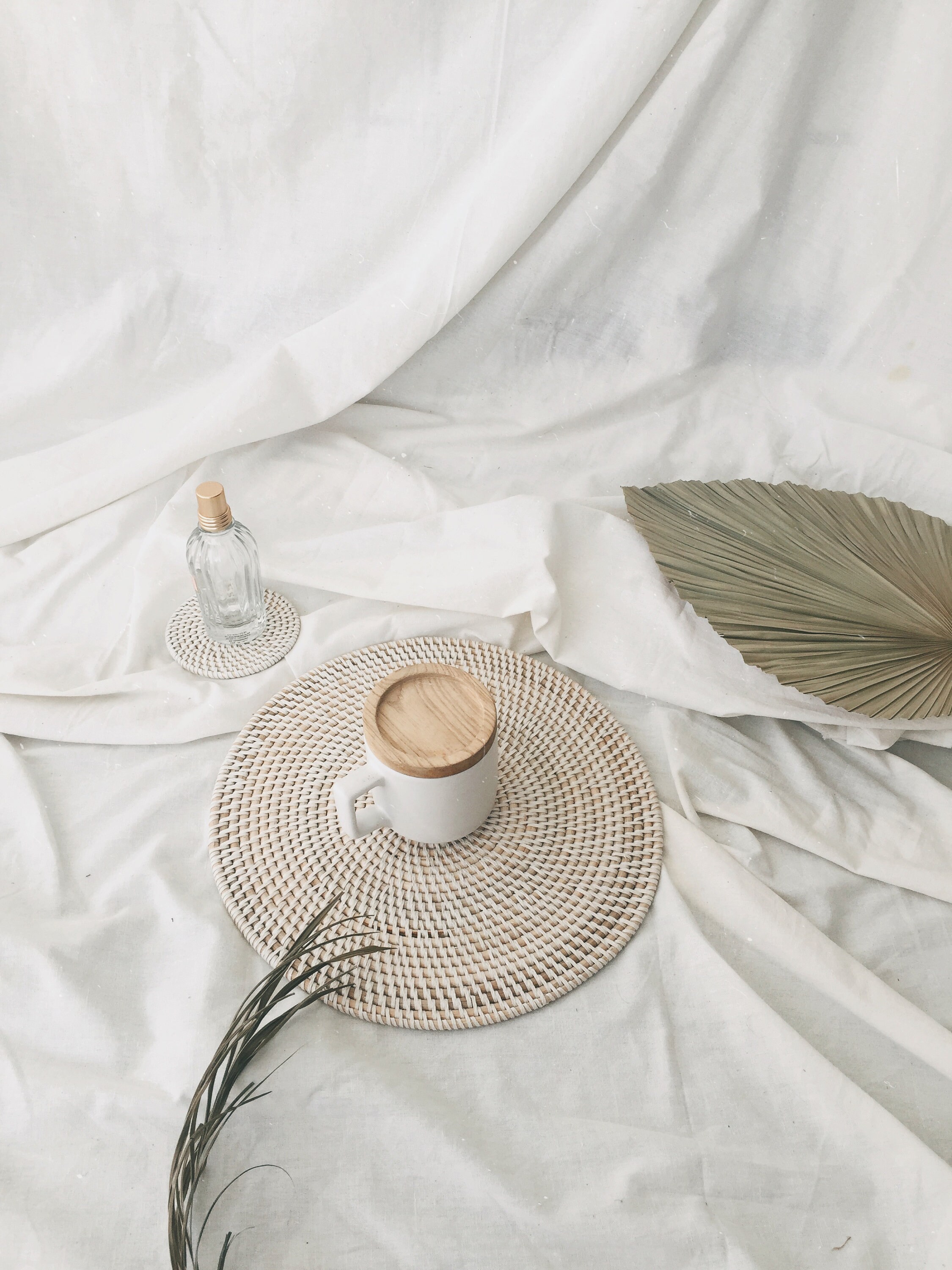 Round White Rattan Placemats White Color Placemats Dining Etsy