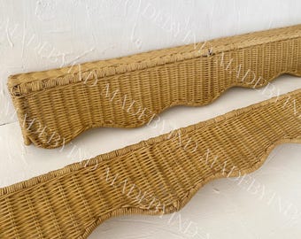 Natürliche Wellen-Rattan-Fensterjalousie, Fensterverkleidung, Rattan-Volant aus Rattan hergestellt, natürliche Rattan-Dekoration, natürliche Rattan-Fensterabdeckung