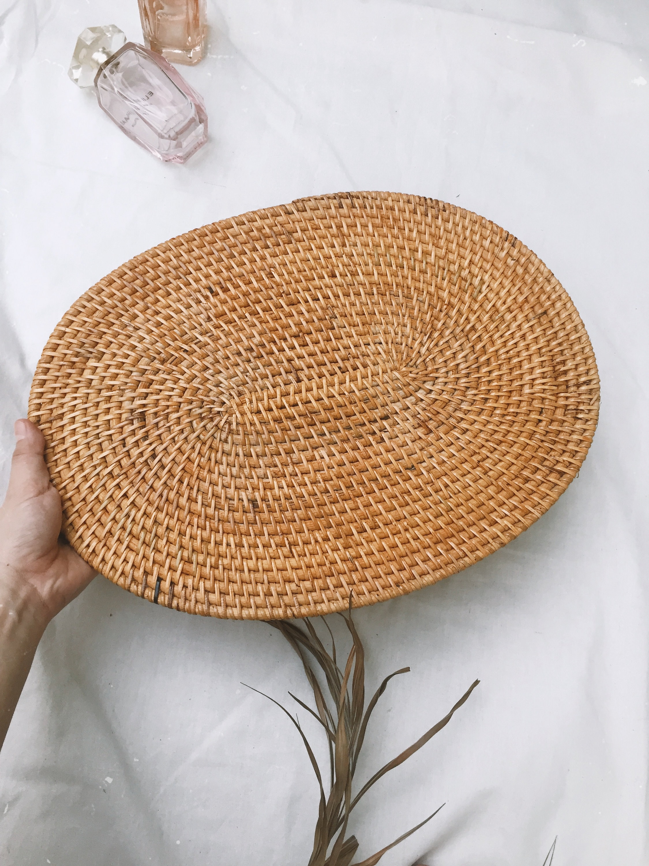 Honey Oval Rattan Placemats Honey Color Placemats Dining Etsy Australia