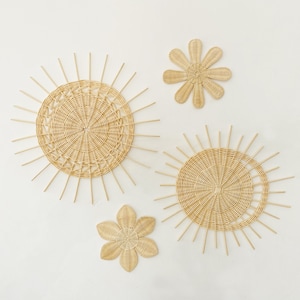 Sun Rattan Decoration, Sun Wicker Nursery Decor, Rattan Wicker Decor,Natural Wall Decoration,Kids Wicker Toys,Rattan Wicker Sun Nursery Wall