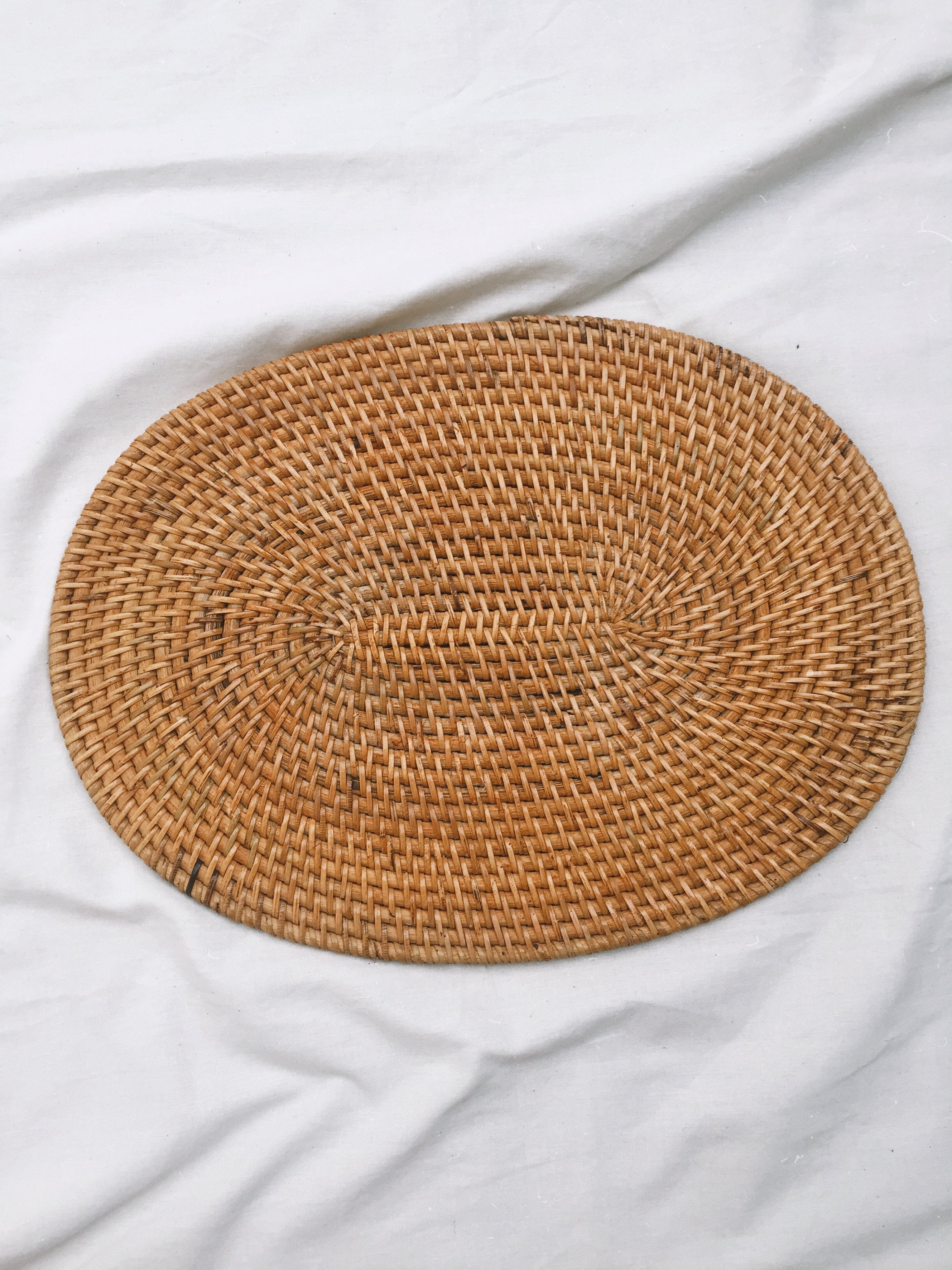 Honing Oval Rattan Placemats Honey Color Placemats Eettafel Etsy